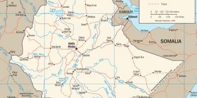 에티오피아 도로 네트워크 지도