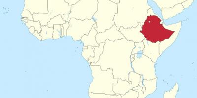 아프리카의 지도를 보여주는 에티오피아